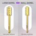 PANA 3/32" Large Smooth Round Top Safety Carbide Nail Drill Bit for Gel Polish & Acrylic Removal, Gold