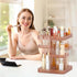 Vanity Organizer, 360 Rotating Acrylic Skin Care Organizer, Large Capacity for Countertop with Makeup Brush Holder -