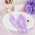 WDF 160 Piece Purple Plastic Silverware - Heavy Duty Includes 80 Forks, 40 Spoons, 40 Knives, Lavender Utensils for