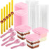 Wuqoioo Dessert Cups, 100 Pack 12 Oz Yogurt Parfait Cups With Lids Plastic