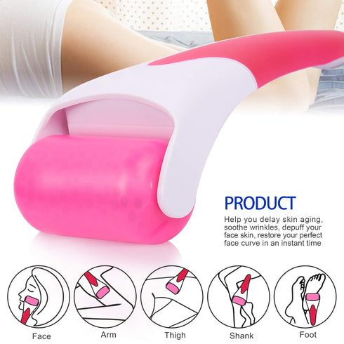 Teenitor Ice Roller for Cold Therapy, Face & Eye Puffiness Relief, Mint Scent, Red
