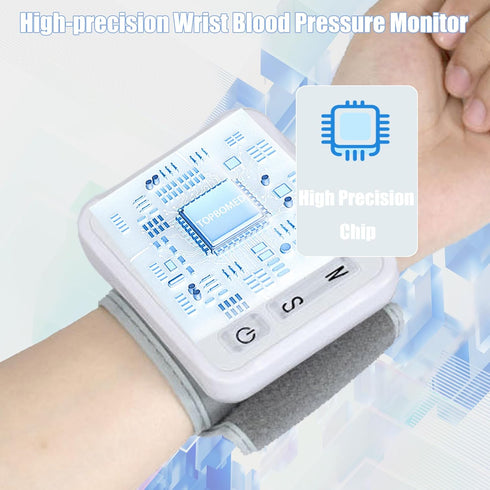 Electronic Blood Pressure Monitor, Wrist BP Monitor with 2x99 Reading Memory for Adults, Carrying Case for Home Use