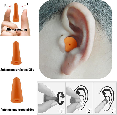 Ear Plugs for Sleeping Noise Cancelling - 33 dB Highest NRR Soft Foam Earplugs for Sleep, Concerts, Travel, Study