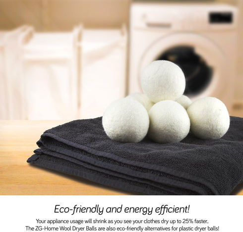 (Upgraded) SnugPad XL Size Wool Dryer Balls - 100% Organic New Zealand Wool, Baby Safe & Hypoallergenic, 6 Count