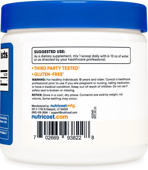 Nutricost N-Acetyl L-Cysteine (NAC) Powder - 250 Grams, Vegan & Non-GMO