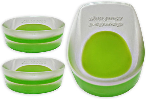 2 Pack KidSole Shock Absorbing Lightweight Gel Heel Cups for Kids with Sensitive Heels, Green Size 2-6