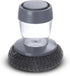 Stainless Steel Scrubber with Soap Dispensing Handle, Heavy Duty Pot Scrubber, Gray
