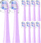 Replacement Toothbrush Heads, 10 Count Compatible with Colgate Hum Connected Smart Battery Electric Toothbrush, Purple