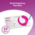 10 x Early Pregnancy Test Strips, Super Sensitivity 10 MIU/mL