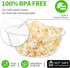 TOFLEN 12 oz Clear Plastic Bowls, Disposable 50 Pack, Premium Hard Plastic Party Serving Bowls for Desserts, Snacks