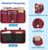 Burgundy Wheelchair Organizer Bag with Cup Holder - Versatile Mobility Accessory