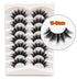Veleasha False Eyelashes - 7 Pairs Wispy Faux Mink Lashes, Fluffy Handmade Fake Eyelashes for Natural Look