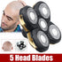 Men Electric Shavers Replacement Heads, 5 Heads Beard Replacement Blade, Floating Washable Blade for Wet & Dry Use