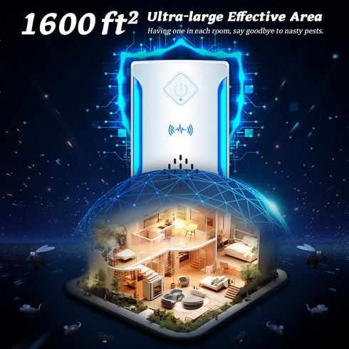 6 Packs Ultrasonic Pest & Insect Repeller, Indoor Ultrasonic Repellent for Mosquitoes, Roaches, Flies, Electronic Pest