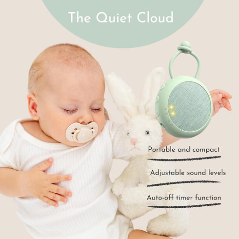 The Quiet Cloud Baby Portable Sound Machine Soothing White Noise & Lullabies for Better Sleep Rechargeable