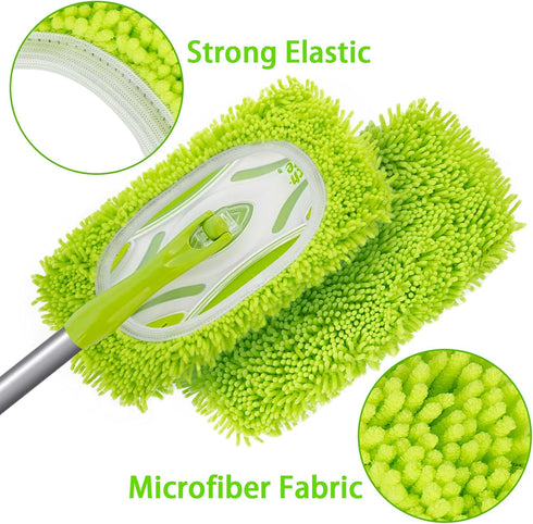 Reusable Dry Sweeping Cloths Microfiber Wet Mop Pads, Compatible with Swiffer Sweeper Mop Replacement Refills (8PCS)