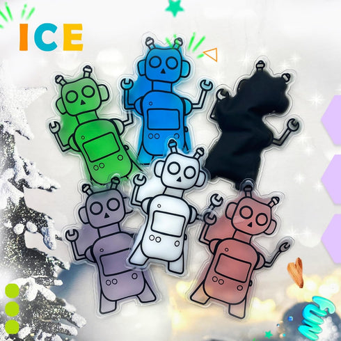 Boo Boo Ice Packs for Kids, Reusable Baby Ice Pack Gel Cooling Pad for Pain Relief, Tired Eyes (Set of 6)