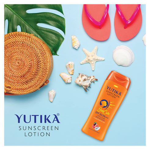 Yutika Sunscreen Lotion SPF 30 PA+++ for Women and Men, UVA & UVB Protection for Face and Body 100/3.53 Fl Oz