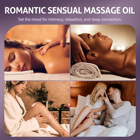Lavender Sensual Massage Oil for CouplesRelaxing Body Massage Oil for Date Night,Smooth Glide,Deep Hydration