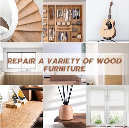 Furniture Markers Touch Up, 18 Colors Wood Markers Repair Kit with Wood Polish Wax for Scratches