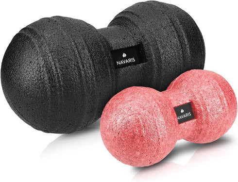 Navaris Double Massage Ball - Peanut Shaped Self-Massage Balls Trigger Point for