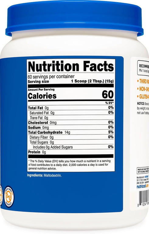 Nutricost Maltodextrin Powder, 2LBS, Gluten Free, Non-GMO
