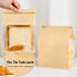 Ocmoiy 50 Pack 6.3x5.1x10.3 Inches Packaging Bread Bags for Homemade Breads, Resealable Tin Tie Tab Lock Bakery Bags