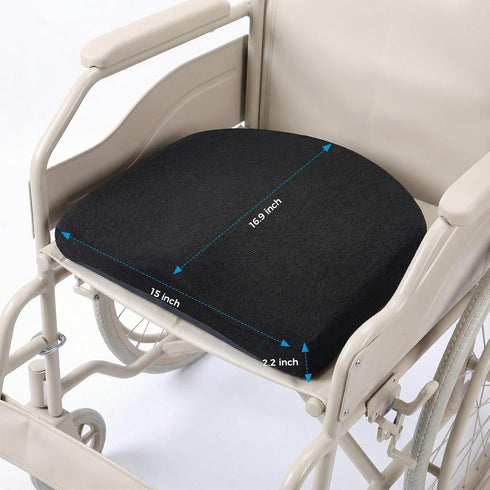 (16.9x15), Tailbone Tsumbay Firm Support Coccyx Cushion for Office Chair - Orthopedic Memory Foam, Standard Size Pain