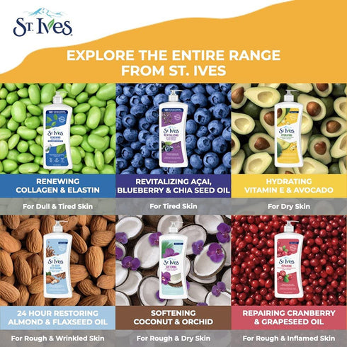 St. Ives Hydrating Body Lotion with Vitamin E and Avocado, 21 oz