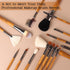Makeup Brush Set: 15pcs Walnut Wooden Makeup Brushes With Leather Button Bag, Professional Makeup Brushes For Foundation Concealer Kabuki Blush Eyeliner Shadow Brow, Makeup Brush Sets & Kits
