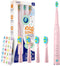 SEAGO Kids Electric Toothbrush, Sonic Soft Bristle Rechargeable, 5 Modes, Includes 4 Replacement Brush Heads, Ages 3-12