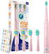 SEAGO Kids Electric Toothbrush, Sonic Soft Bristle Rechargeable, 5 Modes, Includes 4 Replacement Brush Heads, Ages 3-12