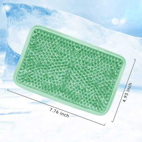 Gel Beads Ice Pack with Strap, Reusable Hot & Cold Pack Compress Therapy for Pain, Swelling, Injuries of Knee,