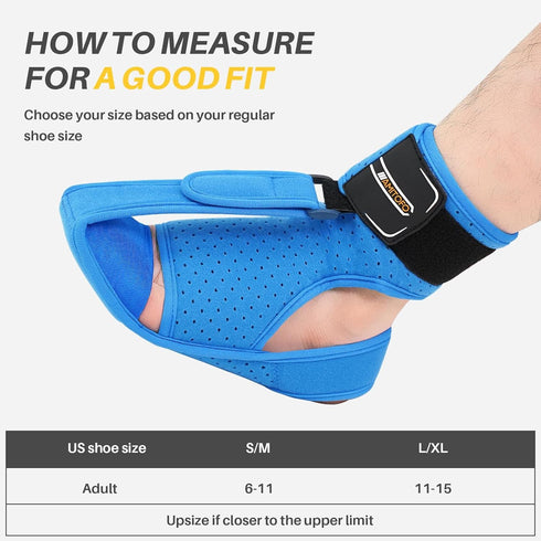 Plantar Fasciitis and Achilles Tendonitis Night Splint for Heel Pain Relief, Adjustable Support Brace for Sleeping