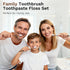 Packaged, (100-PACK) Disposable Toothbrushes with Toothpaste, Travel Toothbrush Kit, Individually Brown, with Floss