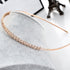 Ruihfas Rose Gold Tone Double Rows Crystal Rhinestones Headbands for Women, Wedding Party Hair Hoop
