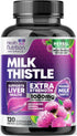 Milk Thistle Supplement 1000mg | 120 Capsules | Liver Cleanse Detox & Repair Formula with Herbal Extracts