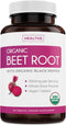 USDA Organic Beet Root Powder, 60 Tablets, 1350mg Beets with Black Pepper for Extra Absorption, Athletic Performance