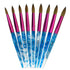 PANA Pure Kolinsky Acrylic Nail Brush - Round Shape Pink Ferrule with White Swirl Blue Handle (Size 6)