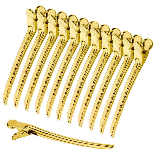 Stainless Steel Hair Prong and Duckbill Clips - Sectioning Clips for Hairstyling and Salon Use