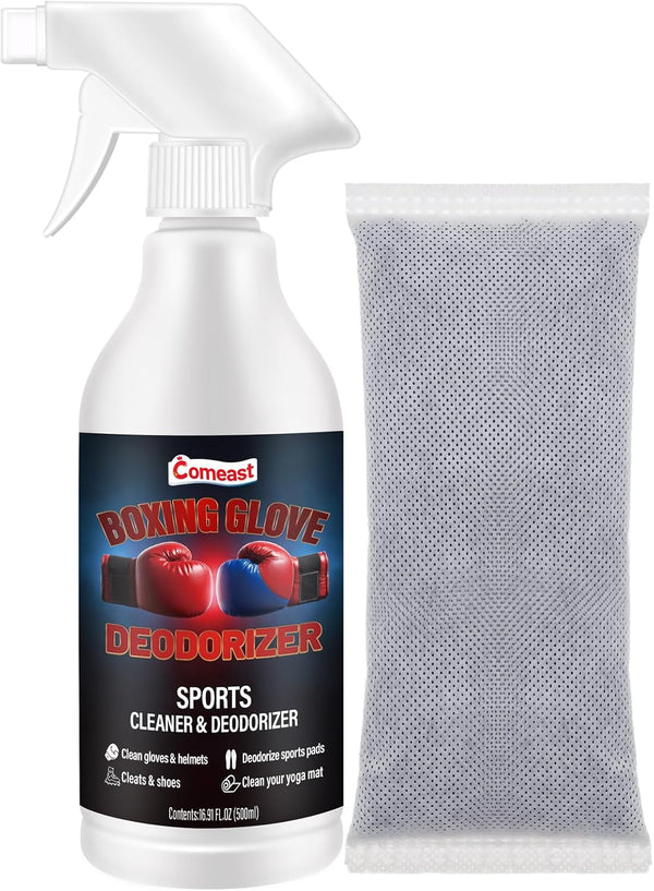 Boxing Glove Deodorizer Cleaner Spray, Natural Plant Based Sports Deodorizer, 16.91Fl Oz for Gym Equipment