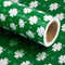 ZRLABL St. Patrick's Day Wrapping Paper Roll, Green and White Clover Pattern, Premium