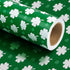 ZRLABL St. Patrick's Day Wrapping Paper Roll, Green and White Clover Pattern, Premium