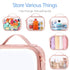 PACKISM TSA Approved Toiletry Bag, 3 Pack Clear Makeup Bags with Handle for Travel Essentials, Quart-sized Rose Pink