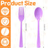 wlilupah 100 Set 50 50 Pcs Disposable Cutlery Plastic Forks and Plastic Spoons for Home Office School Party Picnics