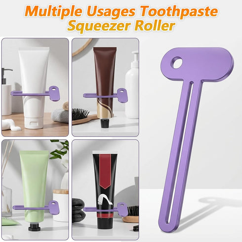 Sibba 5 PCS Toothpaste Squeezer Dispenser Metal Tube Squeezer Key, Stainless Steel Toothpaste Roller Tube Wringer