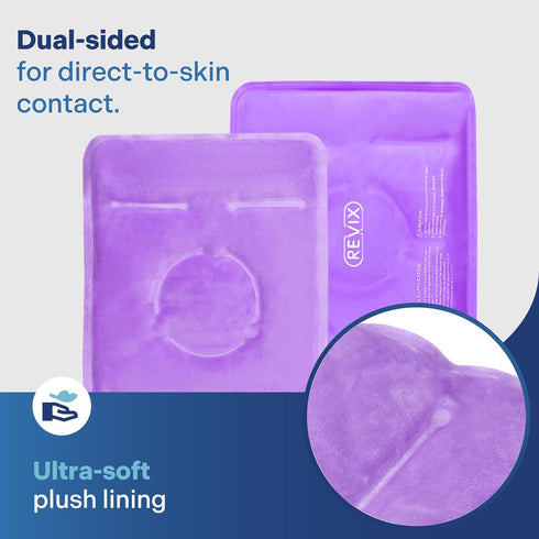 REVIX Knee Ice Pack for Injuries - Reusable Gel Knee Ice Wrap for Arthritis, Meniscus Pain Relief, Set of Two