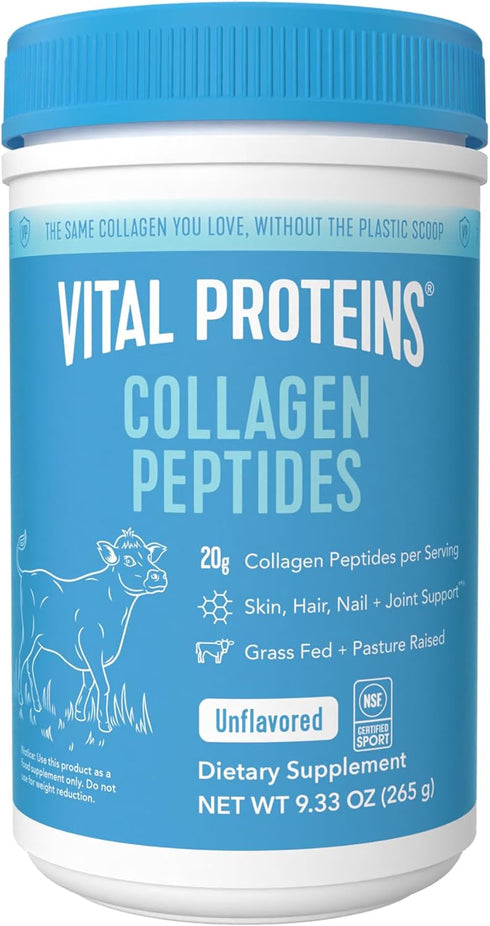 Vital Proteins Collagen Peptides Powder, Promotes Hair Nail Skin Bone Joint Health, Zero Sugar Unflavored