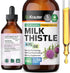 Organic Milk Thistle Liquid Extract 4 fl. Oz. - Silymarin Tincture for Liver Detox Drops, Liver Supplement
