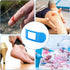 Sinbana 200pcs Blue Metal Detectable Waterproof Adhesive Bandages, High-Visibility & Latex-Free Food Service Bandages
